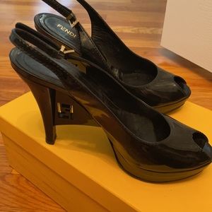 Fendi black sandals